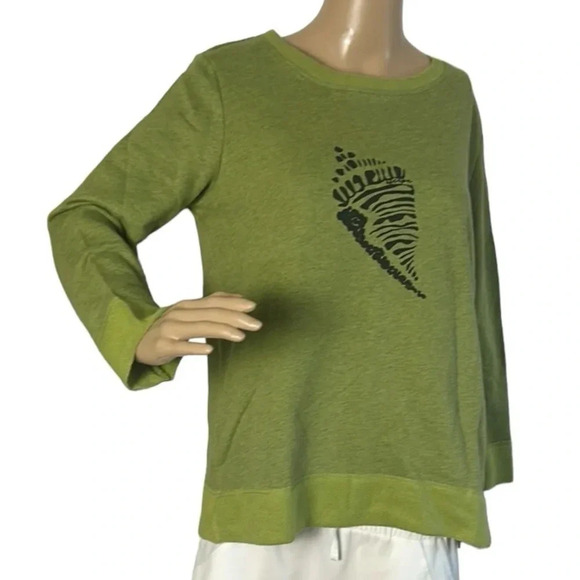 HABITAT green oversized, pullover ,NWT .sea shell,casual, PTP 19.5  and 22.5” - Picture 1 of 13